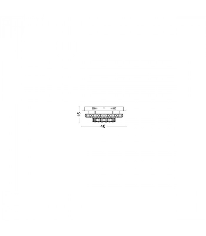Quentin Ceiling Light Chrome Aluminium K9 Crystal LED 28W 1560Lm 3000K-3