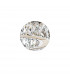 Corona Integrated LED Pendant Ceiling Light Chrome Aluminium Acrylic Crystal LED 36W 2160Lm 3000K-3