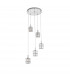 Nice 5 Light Cluster Pendant Ceiling Light Clear Crystal Chrome Aluminium G9-1