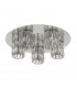 Nice 5 Light Shade Cluster Ceiling Light Clear Crystal Chrome Aluminium G9-1