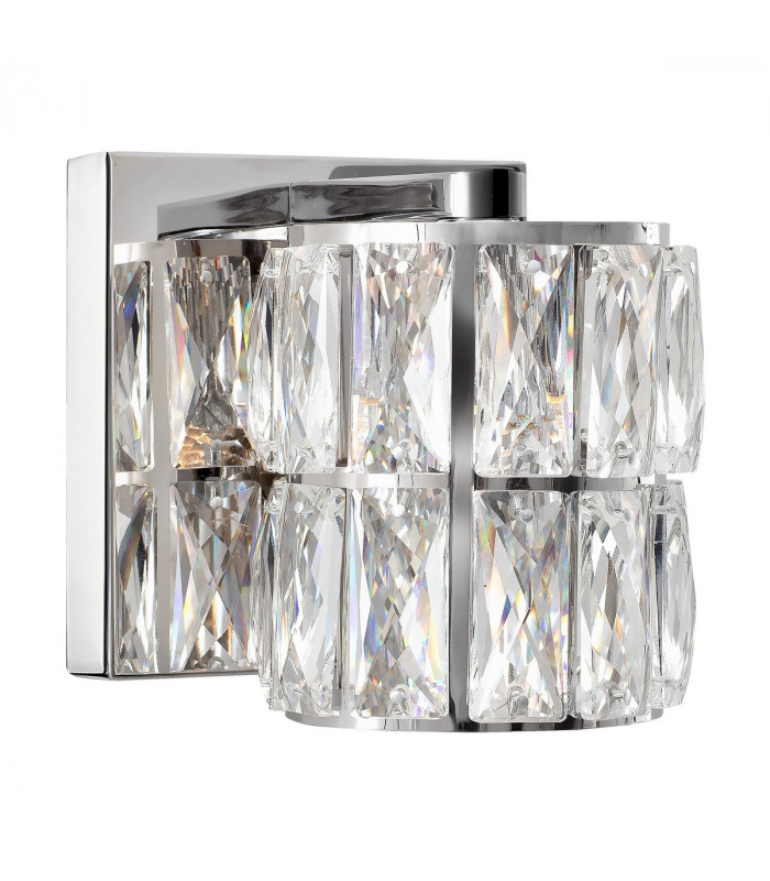 Nice Wall Lamp Clear Crystal Chrome Aluminium G9-1