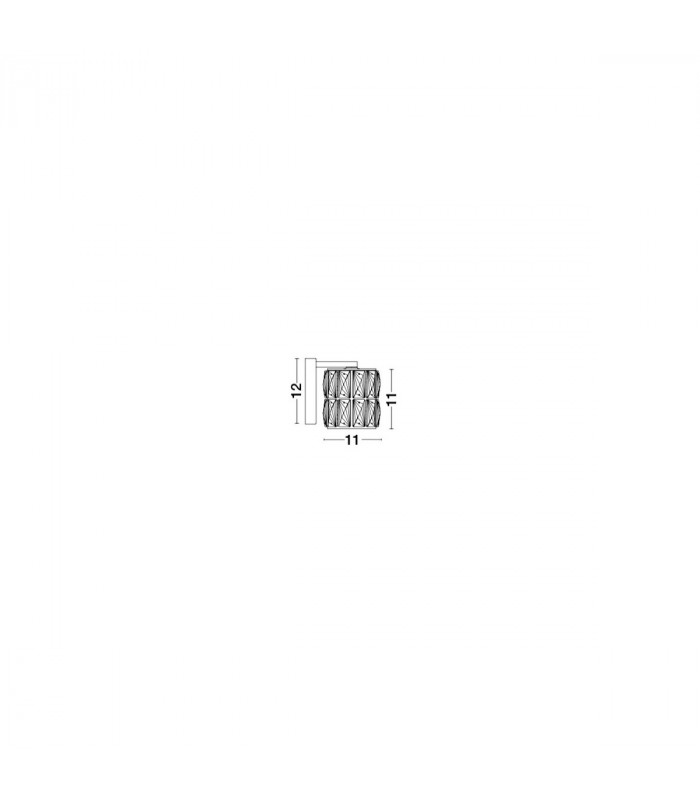 Nice Wall Lamp Clear Crystal Chrome Aluminium G9-3