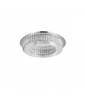 Zeffari Integrated LED Semi Flush Light Chrome Aluminium K9 Crystal LED 40W 2400Lm 4000K-1
