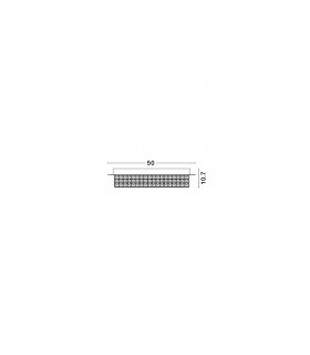 Zeffari Integrated LED Semi Flush Light Chrome Aluminium K9 Crystal LED 40W 2400Lm 4000K-2