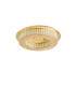 Zeffari Integrated LED Semi Flush Light Golden Leaf Aluminium K9 Crystal LED 40W 2400Lm 4000K-1