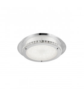 Zeffari Integrated LED Semi Flush Light Chrome Aluminium K9 Crystal Sand LED 41W 2460Lm 4000K-1