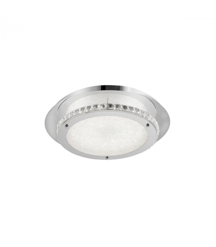 Zeffari Integrated LED Semi Flush Light Chrome Aluminium K9 Crystal Sand LED 41W 2460Lm 4000K-1