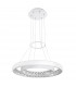Lumi Integrated LED Pendant Ceiling Light Outside Matt White Aluminium Crystal Inside LED 60W 3600Lm 3000K-1