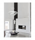 Lumi Integrated LED Pendant Ceiling Light Outside Matt White Aluminium Crystal Inside LED 60W 3600Lm 3000K-2