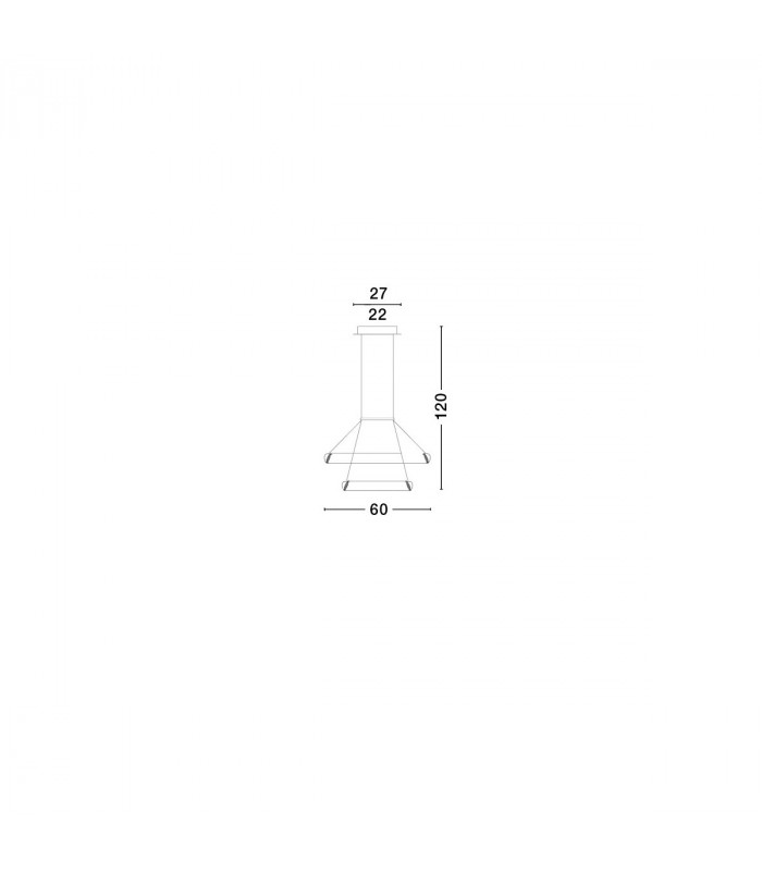 Lumi Integrated LED Pendant Ceiling Light Outside Matt White Aluminium Crystal Inside LED 60W 3600Lm 3000K-4