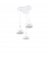 Lumi Integrated LED Pendant Ceiling Light Outside Matt White Aluminium Crystal Inside LED 36W 2160Lm 3000K-1