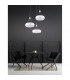 Lumi Integrated LED Pendant Ceiling Light Outside Matt White Aluminium Crystal Inside LED 36W 2160Lm 3000K-2