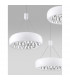 Lumi Integrated LED Pendant Ceiling Light Outside Matt White Aluminium Crystal Inside LED 36W 2160Lm 3000K-3