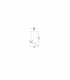 Lumi Integrated LED Pendant Ceiling Light Outside Matt White Aluminium Crystal Inside LED 36W 2160Lm 3000K-4