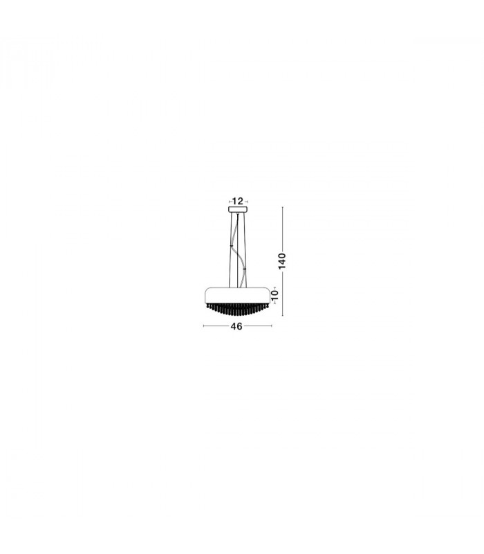 Lyon 6 Light Pendant Ceiling Light Matt White Aluminium Crystal G9-3