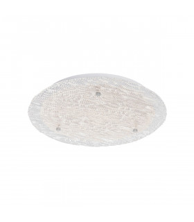 Wing Decorative Flush Ceiling Light White Metal Glass LED 30W 1800Lm 3000K-1