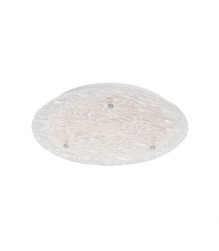 Wing Decorative Flush Ceiling Light White Metal Glass LED 30W 1800Lm 3000K-1