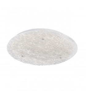 Wing Decorative Flush Ceiling Light White Metal Glass LED 40W 2400Lm 3000K-1