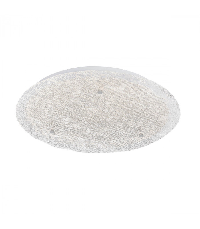 Wing Decorative Flush Ceiling Light White Metal Glass LED 40W 2400Lm 3000K-1