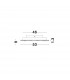 Wing Decorative Flush Ceiling Light White Metal Glass LED 40W 2400Lm 3000K-6
