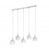 Lara 5 light Bar Pendant Ceiling Light Clear Glass Chrome Base G9-1