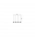 Lara 5 light Bar Pendant Ceiling Light Clear Glass Chrome Base G9-2