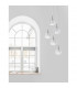 Lara 5 Light Cluster Pendant Ceiling Light Clear Glass Chrome Base G9-2