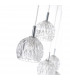 Lara 5 Light Cluster Pendant Ceiling Light Clear Glass Chrome Base G9-3