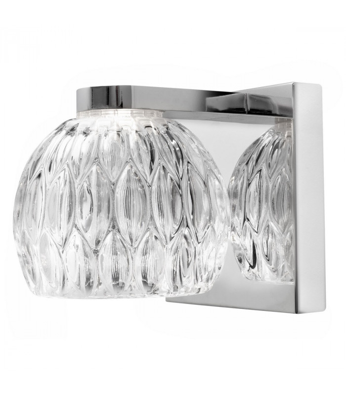 Lara Wall Lamp Clear Glass Chrome Base G9-1
