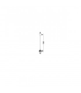 Lara Pendant Ceiling Light Clear Glass Chrome Base LED COB 5W 480Lm 3000K-2