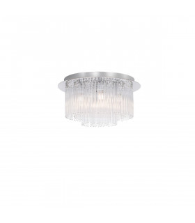 Grane 6 Light Ceiling Light Chrome Metal Glass K9 Crystal LED G9-1