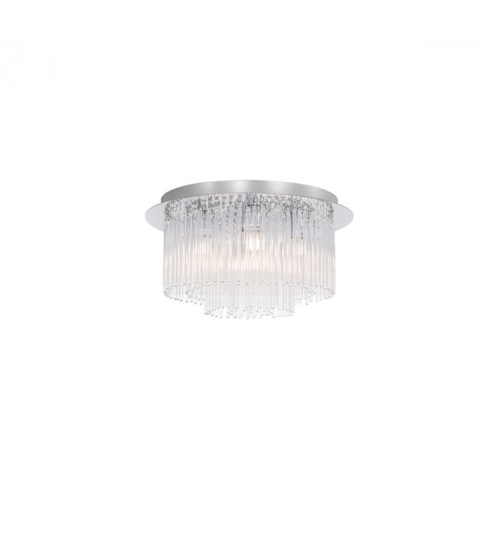 Grane 6 Light Ceiling Light Chrome Metal Glass K9 Crystal LED G9-1