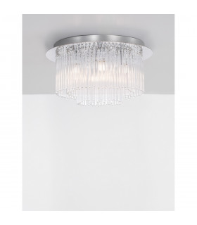 Grane 6 Light Ceiling Light Chrome Metal Glass K9 Crystal LED G9-2