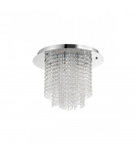 Fontana 5 Light Ceiling Light Chrome Metal K9 Crystal G9-1