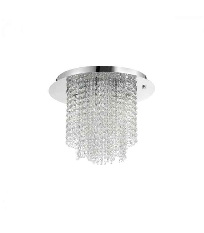 Fontana 5 Light Ceiling Light Chrome Metal K9 Crystal G9-1