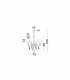 Elegant 6 Light Multi Arm Chandelier with Shades Metal Matt White Cream Lampshade Crystals LED E14-3