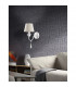 Elegant Candle Wall Lamp Metal Matt White Cream Lampshade Crystals LED E14-2