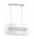 Thelta 3 Light Pendant Ceiling Light Chrome Aluminium White Glass Crystal LED E27-1