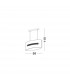 Thelta 3 Light Pendant Ceiling Light Chrome Aluminium White Glass Crystal LED E27-3
