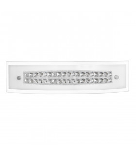 Thelta 2 Light Wall Lamp Chrome Aluminium White Glass Crystal LED E14-1