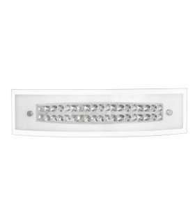 Thelta 3 Light Wall Lamp Chrome Aluminium White Glass Crystal LED E14-1