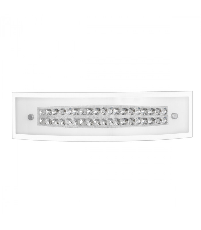Thelta 3 Light Wall Lamp Chrome Aluminium White Glass Crystal LED E14-1