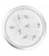 Vedere 2 Light Decorative Flush Ceiling Light White Glass Crystal Chrome Metal LED E27-1