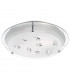 Vedere 3 Light Decorative Flush Ceiling Light White Glass Crystal Chrome Metal LED E27-1