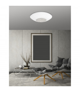 Era 4 Light Decorative Flush Ceiling Light White Glass Crystal Chrome Metal LED E27-2