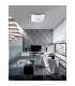 Thelta 2 Light Decorative Flush Ceiling Light Crystal White glass LED E27 2x-2