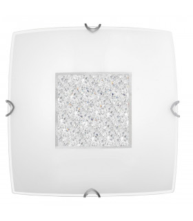 Thelta Decorative Flush Ceiling Light Crystal white glass 40x40 3xLED E27-1