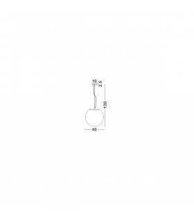 Frozen 40cm Globe Pendant Ceiling Light Clear Glass Inside Chrome Aluminium LED E27-2