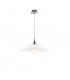Vicino Dome Pendant Ceiling Light White Glossy Glass Chrome Metal LED E27-1