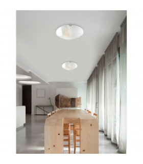 Quale 3 Light Decorative Flush Ceiling Light White Glass Crystal LED E27att-2